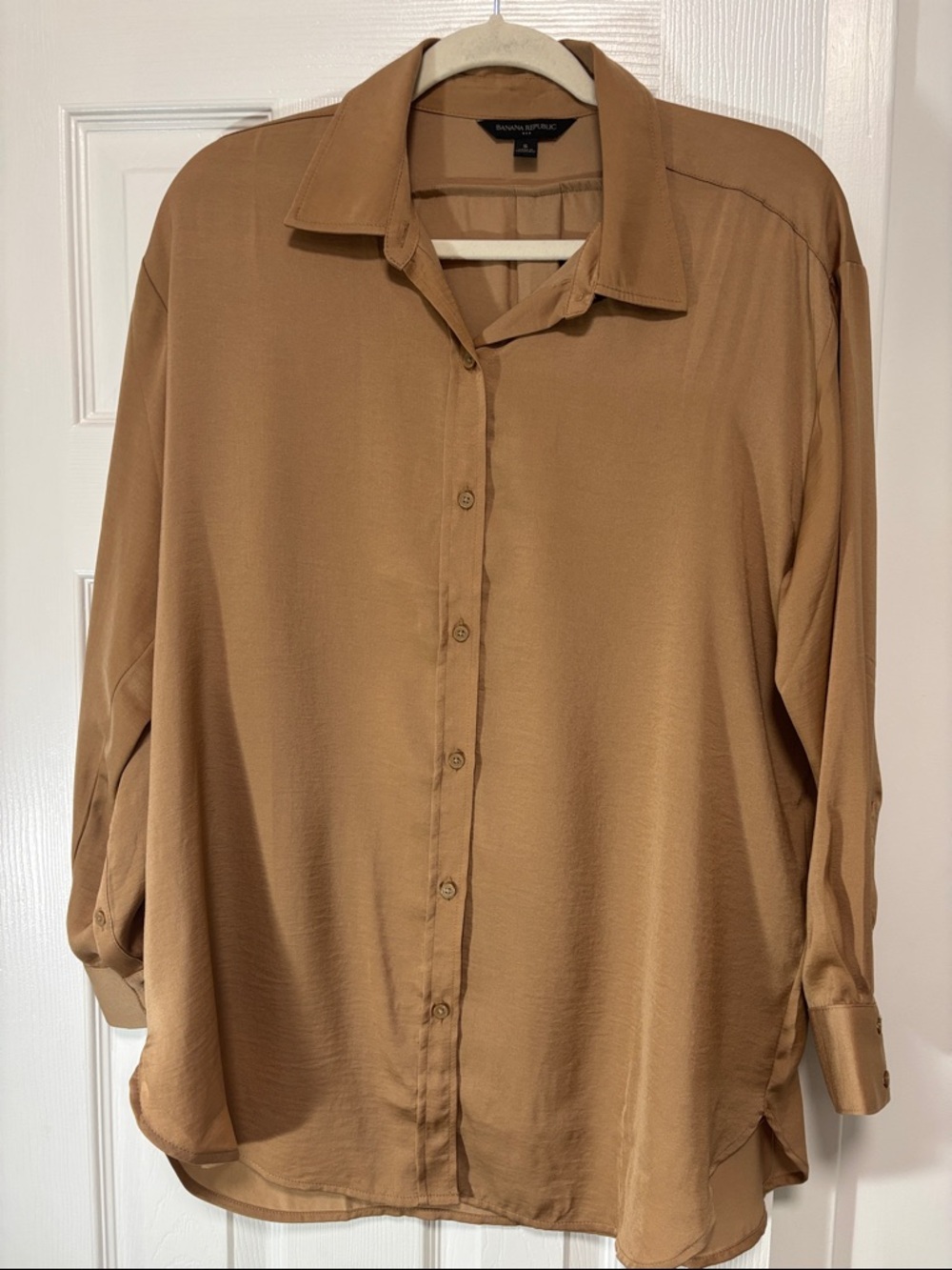 Banana Republic Tan Button-Down Blouse